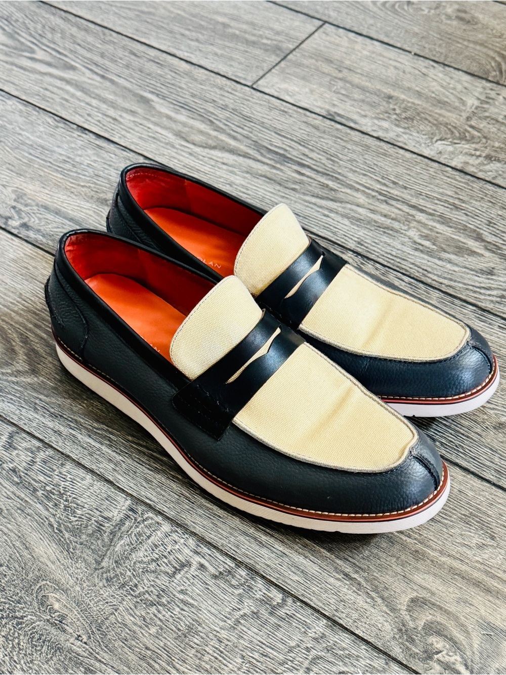 Marc Nolan Abe Charcoal Grey Penny Loafers